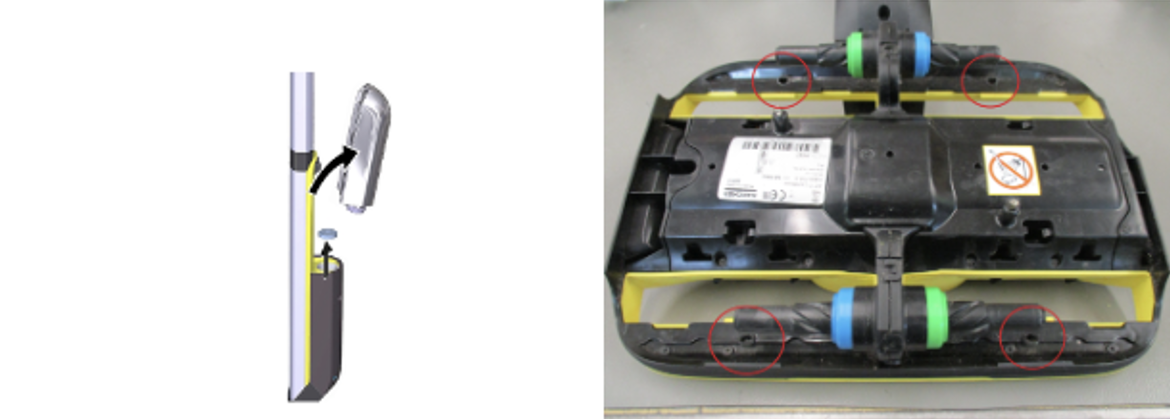 Was tun, wenn die Walzen des Hartbodenreinigers FC 7 zu trocken sind?