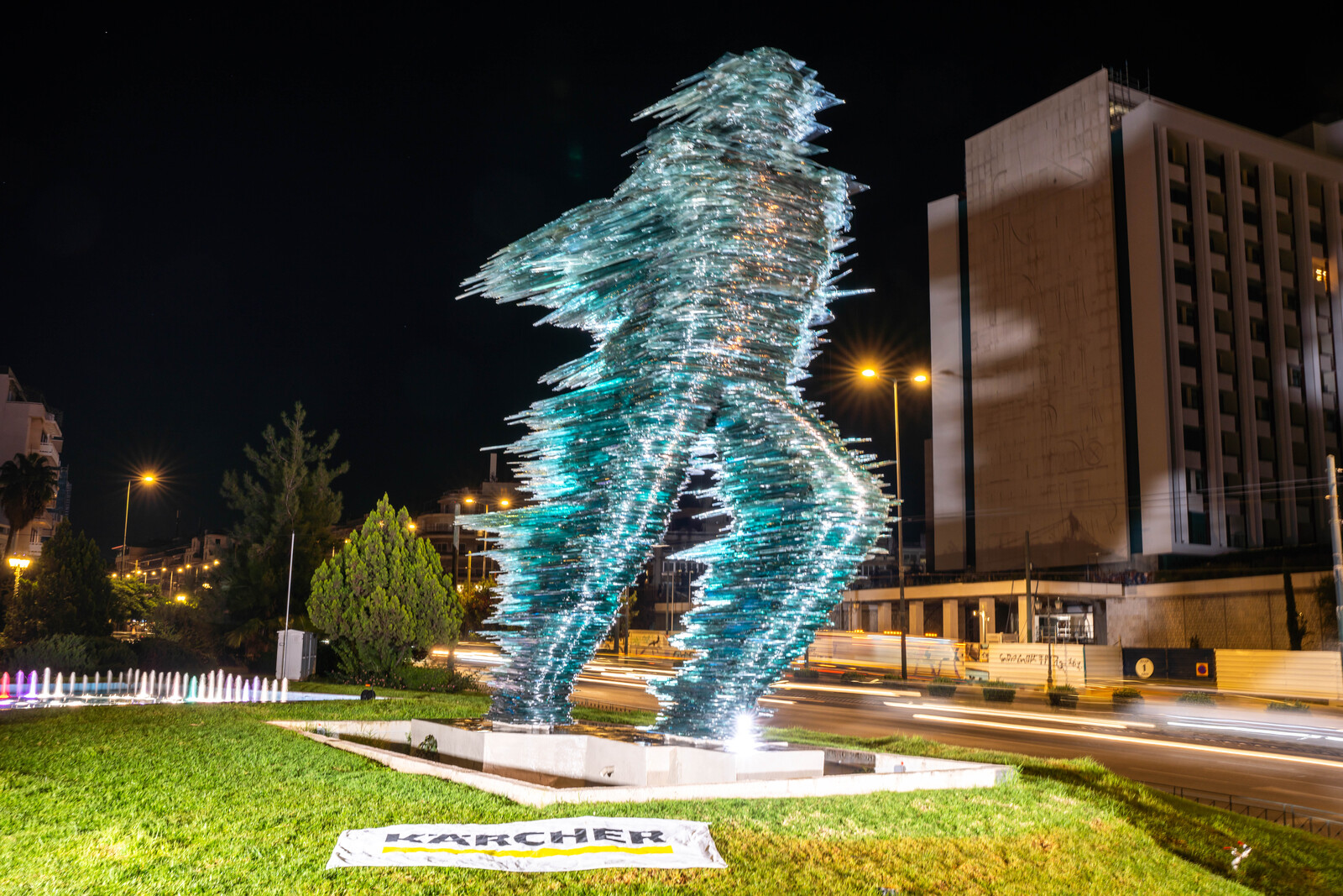 Cleaning the Bajra Sandhi monument in Bali.