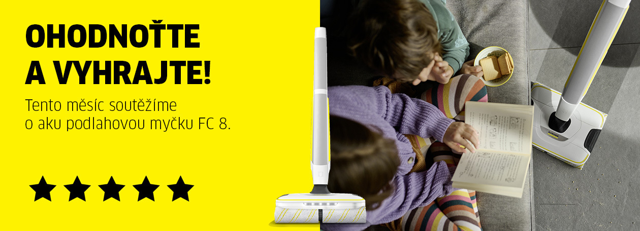 Zapojte se do soutěže o produkty Kärcher. Každý měsíc losujeme jednoho výherce. Do soutěže se zapojíte nákupem na našem e-shopu a následným zasláním recenze.