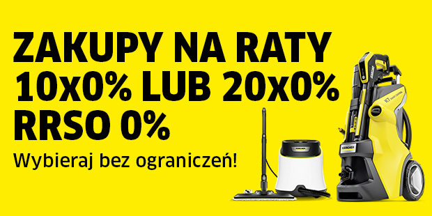 Zakupy na raty 10x0% lub 20x0% RRSO 0% na cały asortyment!