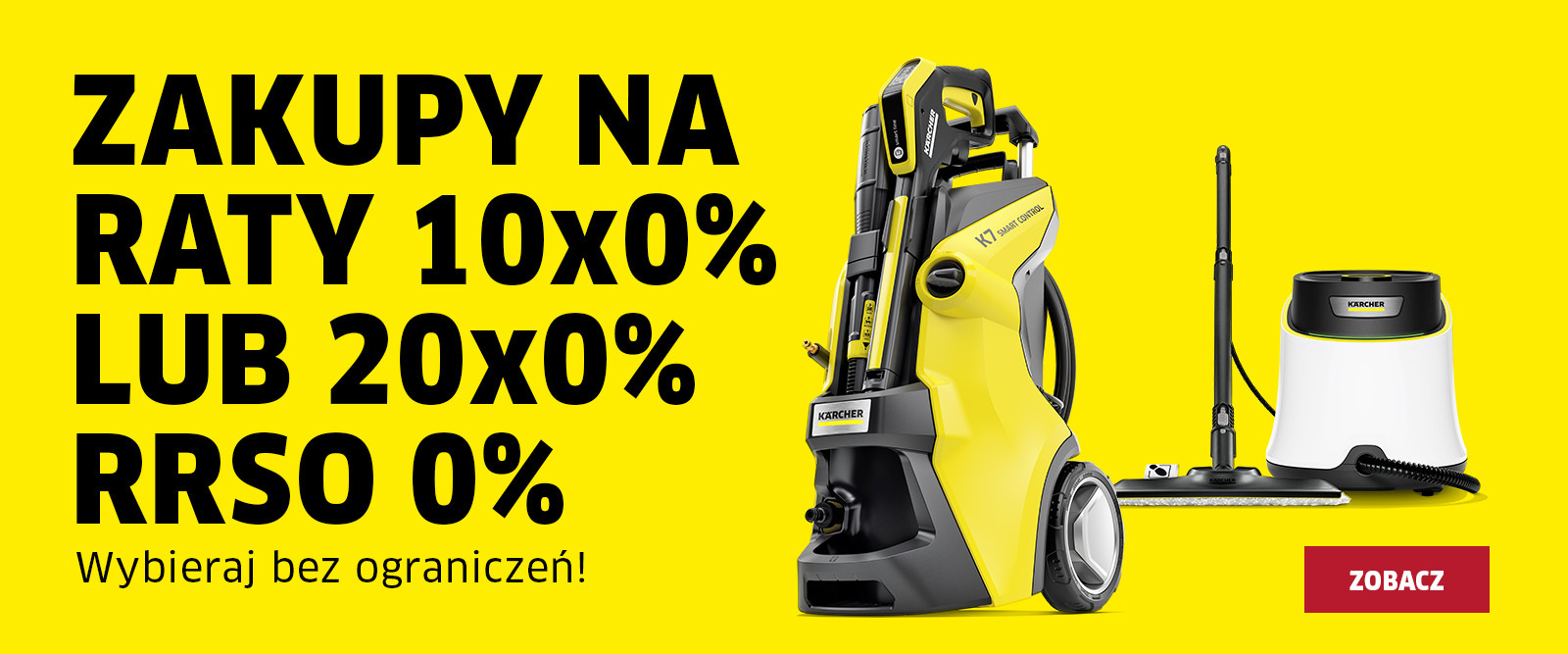 Zakupy na raty 10x0% lub 20x0% RRSO 0% na cały asortyment!