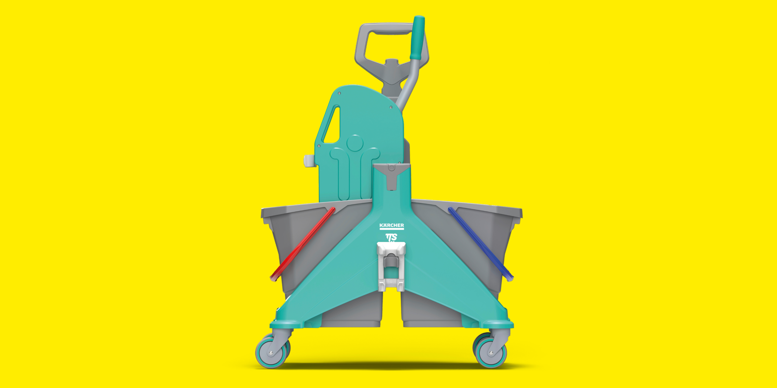 Reinigungswagen Nickita Tec mit zwei Plug Lampo 2 x 15 l