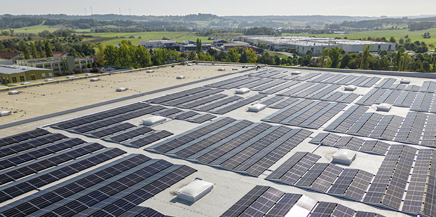 Solar panels on Kärcher premises roof