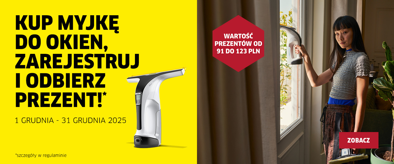 Kup myjkę do okien, zarejestruj i odbierz prezent!