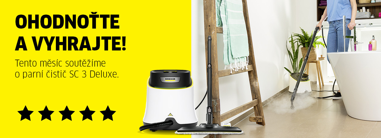 Zapojte se do soutěže o produkty Kärcher. Každý měsíc losujeme jednoho výherce. Do soutěže se zapojíte nákupem na našem e-shopu a následným zasláním recenze.