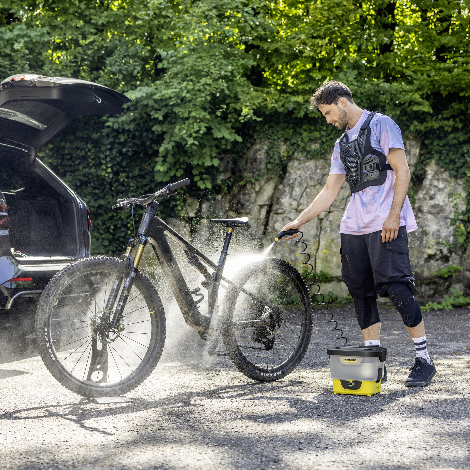 Fahrradreinigung unterwegs