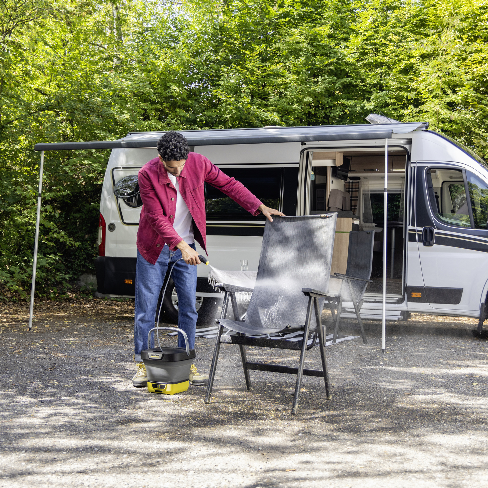 Camping Stuhl reinigen 