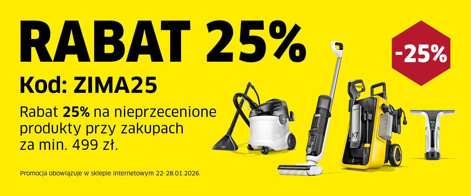 Rabat 25% w karcher.pl z kodem ZIMA25