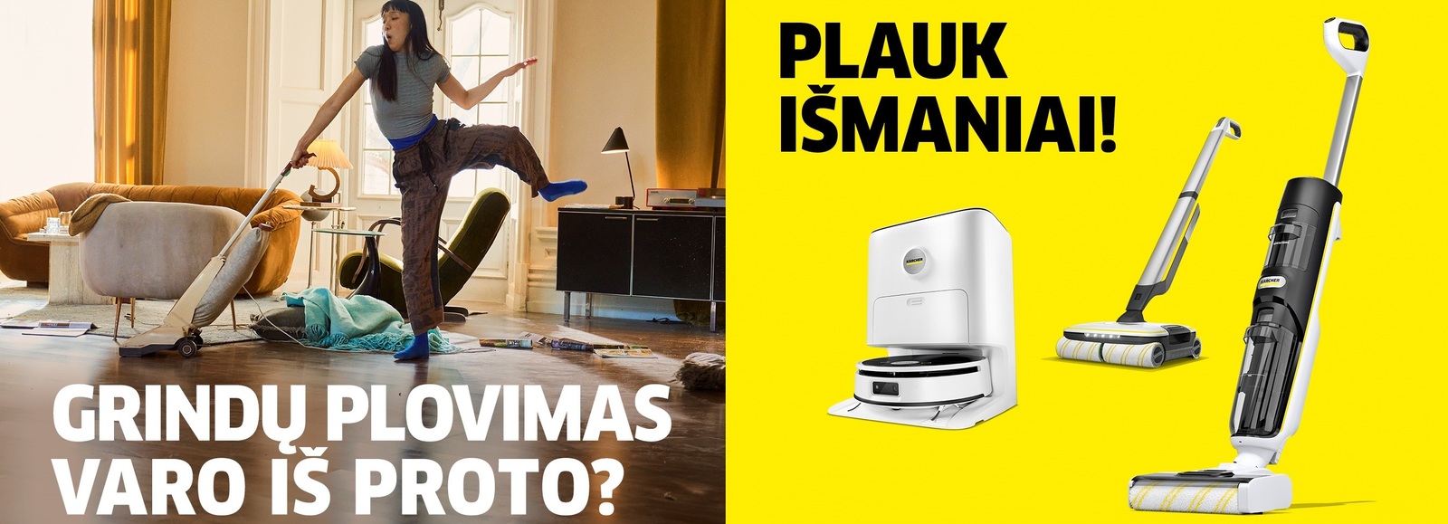 Grindų plovimas Karcher