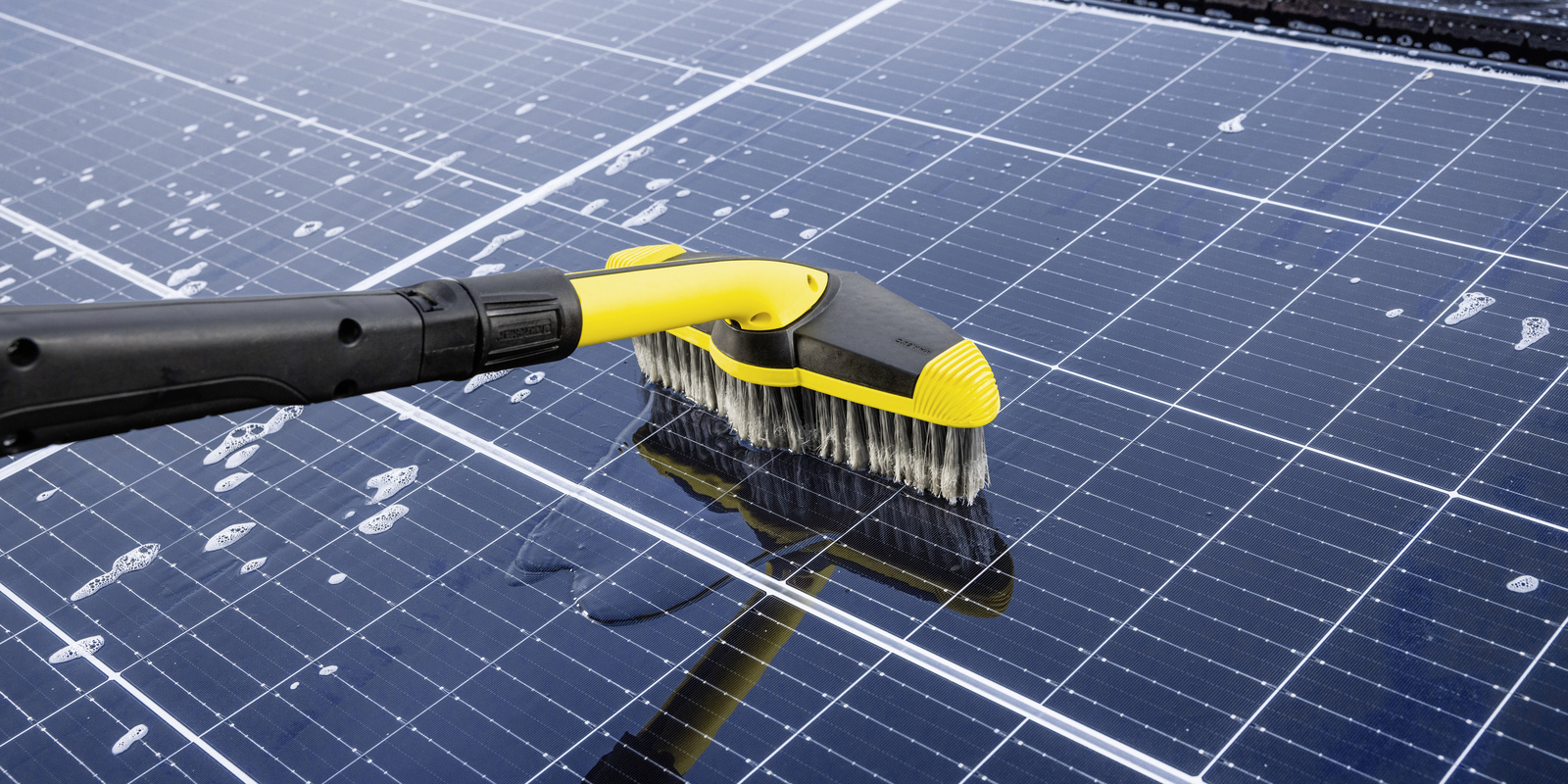 Solar panel cleaning