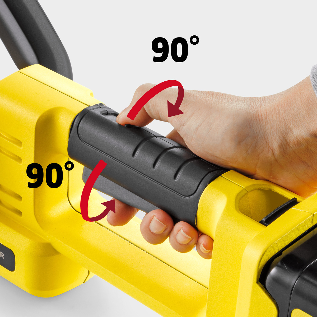 Illustration: the rotary handle of the Kärcher battery hedge trimmer