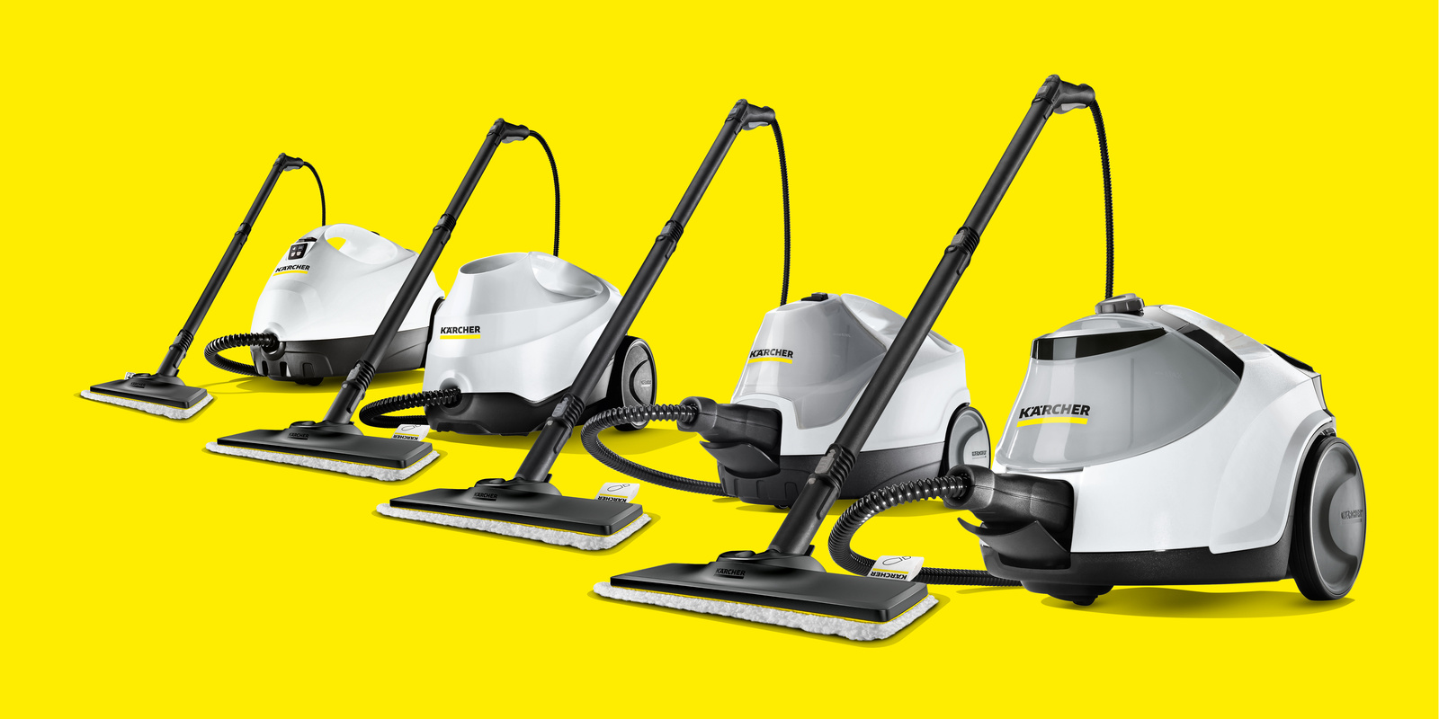 Kärcher EasyFix steam cleaners: a choice of power levels to suit every household size.