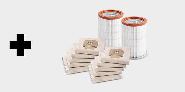 2x worki filtracyjne 5 szt. + 2x filtr wkładkowy papier