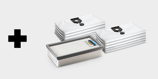 1x Plaski filtr falisty + 2x torebki filtracyjne