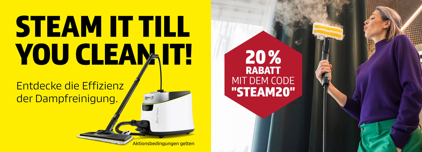 Dampfreiniger-Aktion