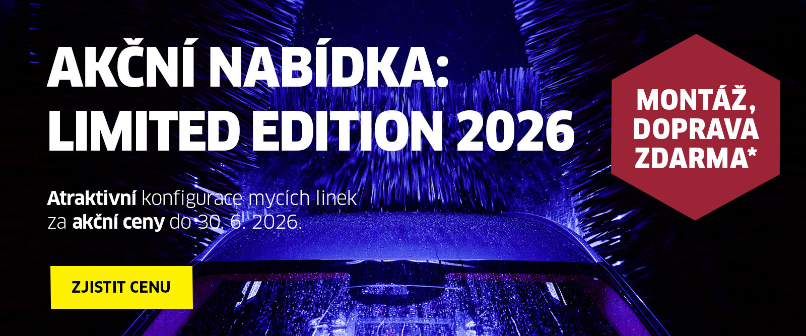 Akční nabídka mycích linek 2026 - limitovaná edice