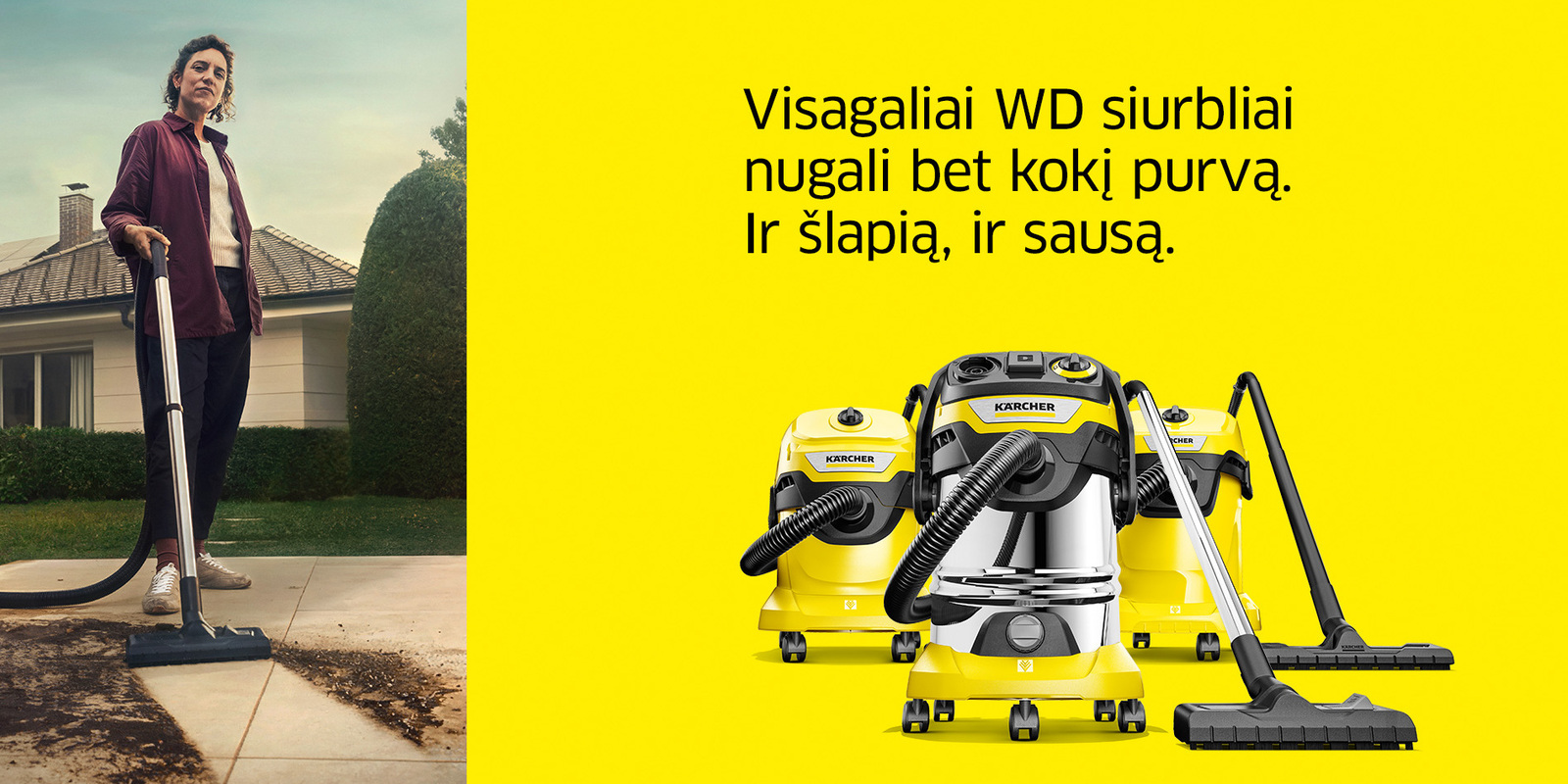 Drėgno ir sauso valymo dulkių siurbliai