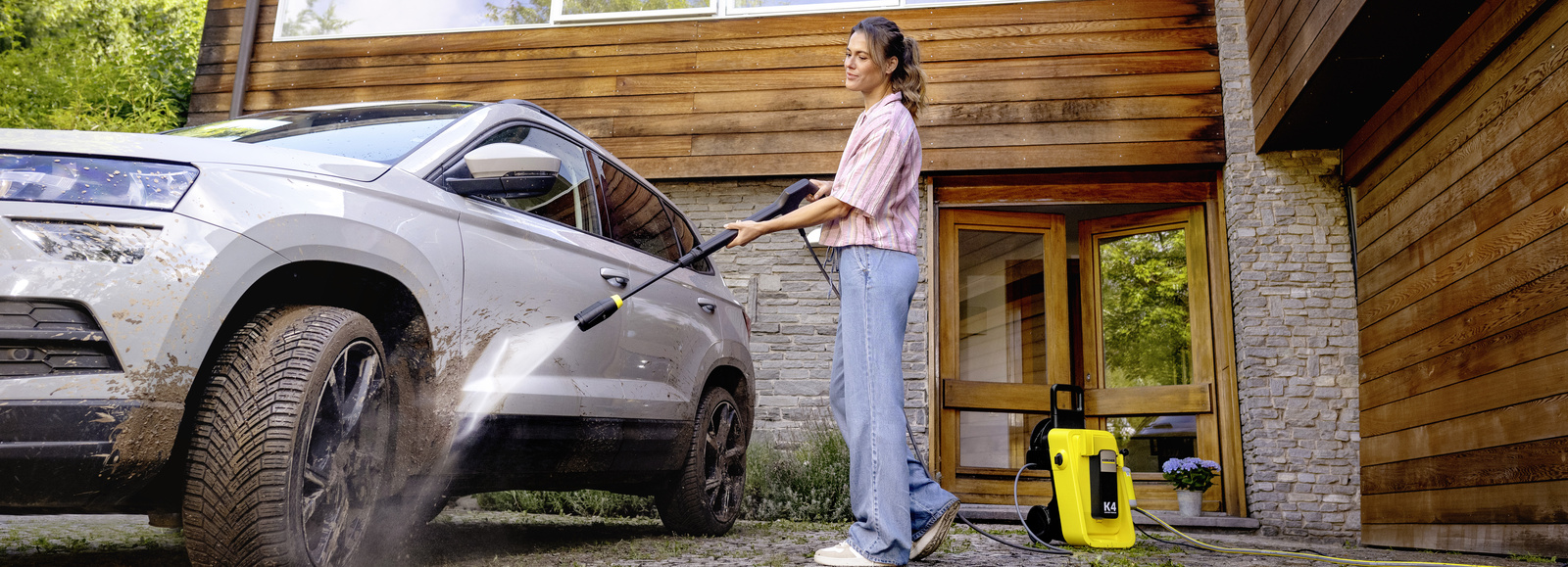 Tlakové myčky: Čištění větších objektů