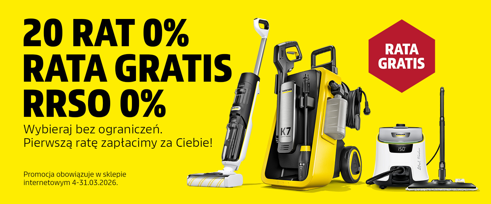 Zakupy na raty 20x0% RRSO 0%, 1 rata gratis!