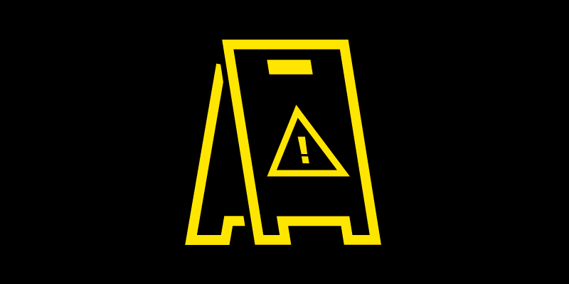 illustration of a wet floor sign