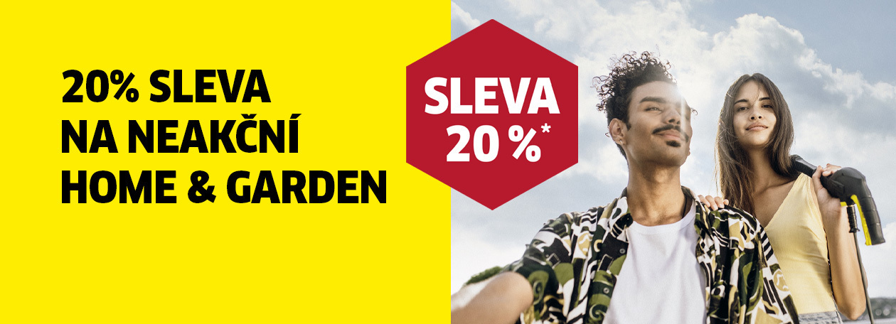 Nakupte vybrané produkty Kärcher se slevou až 30 %. Navíc sleva 20 % v aplikaci na nezlevněné produkty Kärcher Home & Garden.