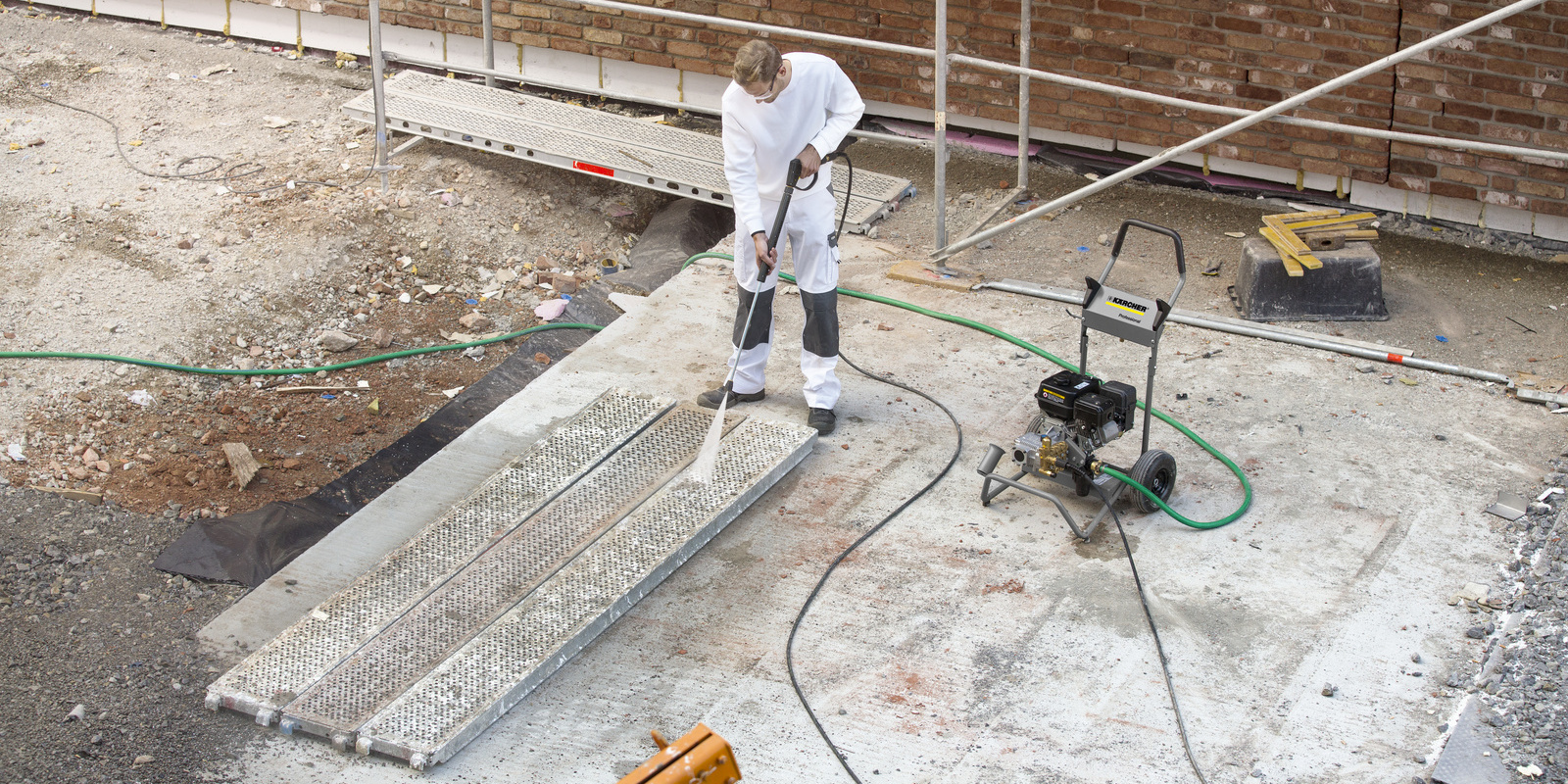 Reinigung beim Denkmalschutz