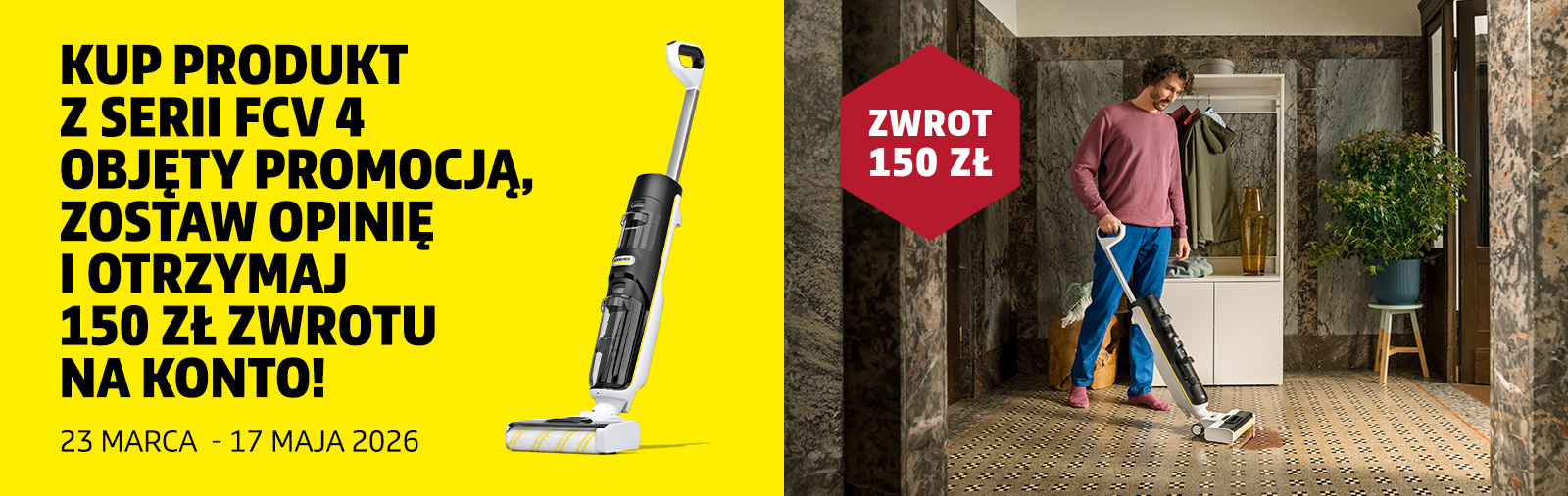 Kup odkurzający mop elektryczny, zostaw opinię i otrzymaj zwrot