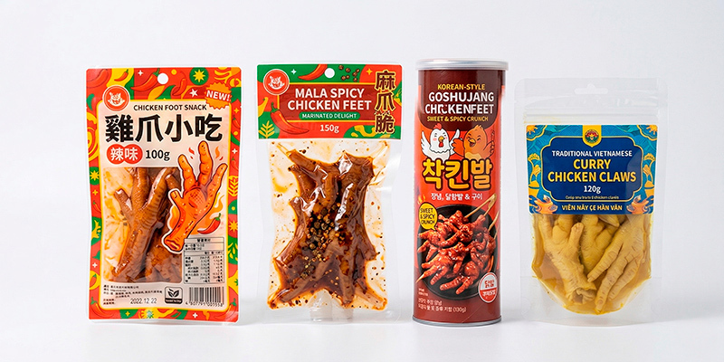 Produtos processados a partir do pé de frango de alta qualidade