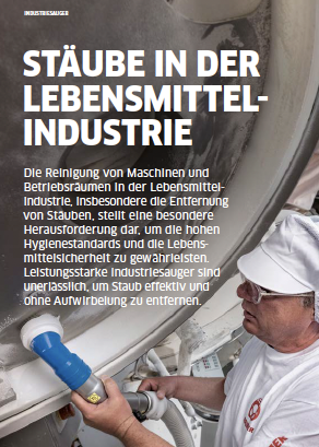 Broschüre Anwendung von Industriesaugern- und Entstaubern