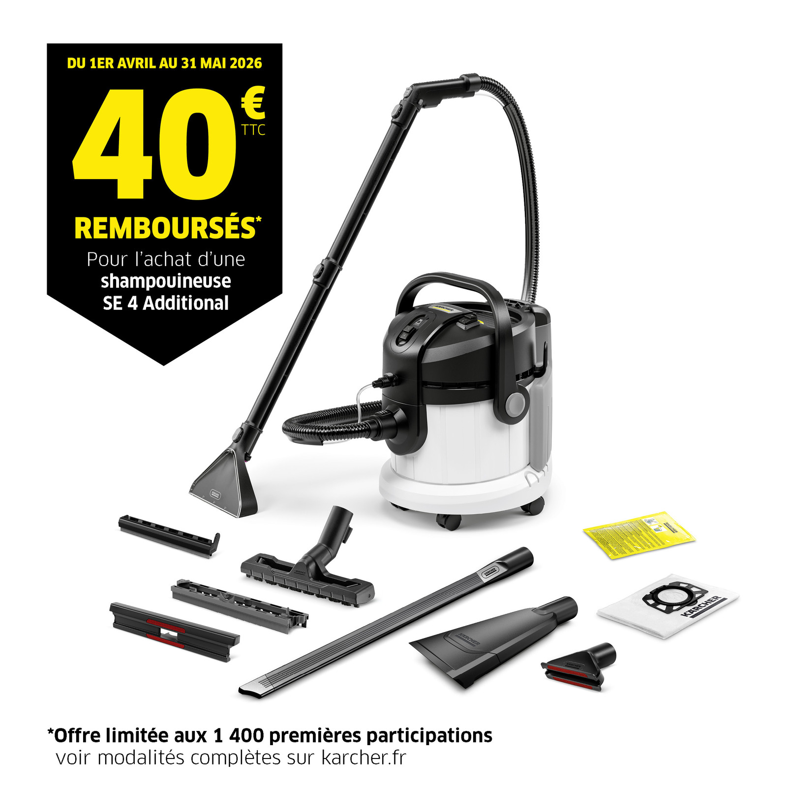 Offre de remboursement sur les shampouineuses