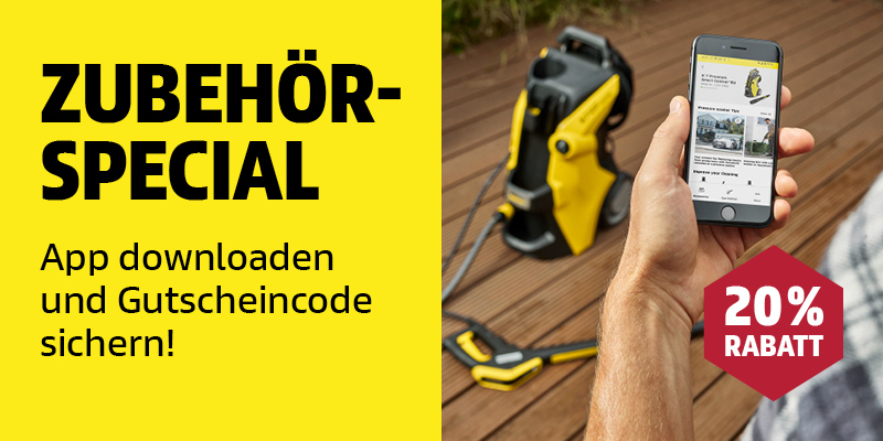 App downloaden, registrieren und Gutscheincode für Home & Garden Hochdruckreiniger Zubehör sichern.