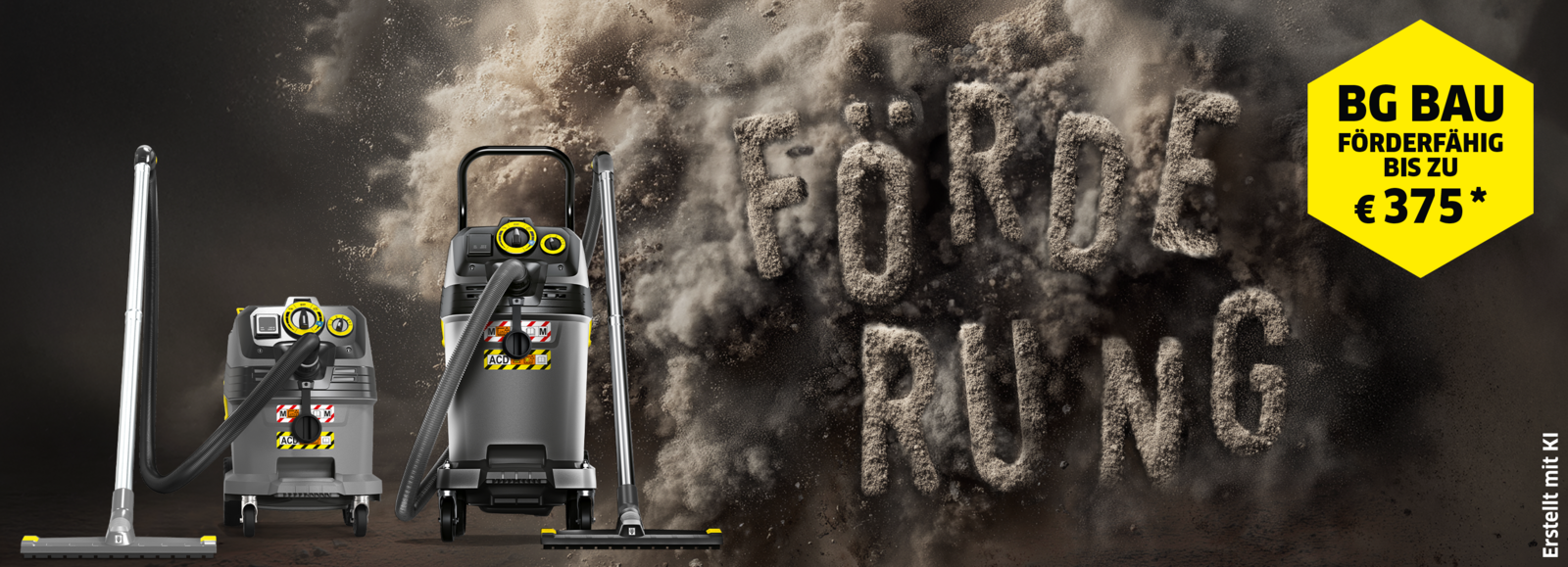 BG-BAU Förderung für die Kärcher Nass-/Trockensauger
