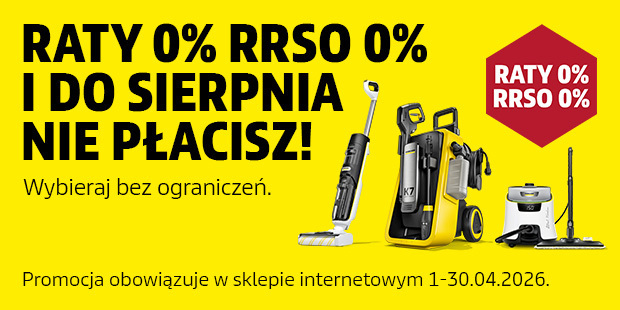 Raty 10x0% lub 20x0% RRSO 0% na cały asortyment i do sierpnia nie płacisz!