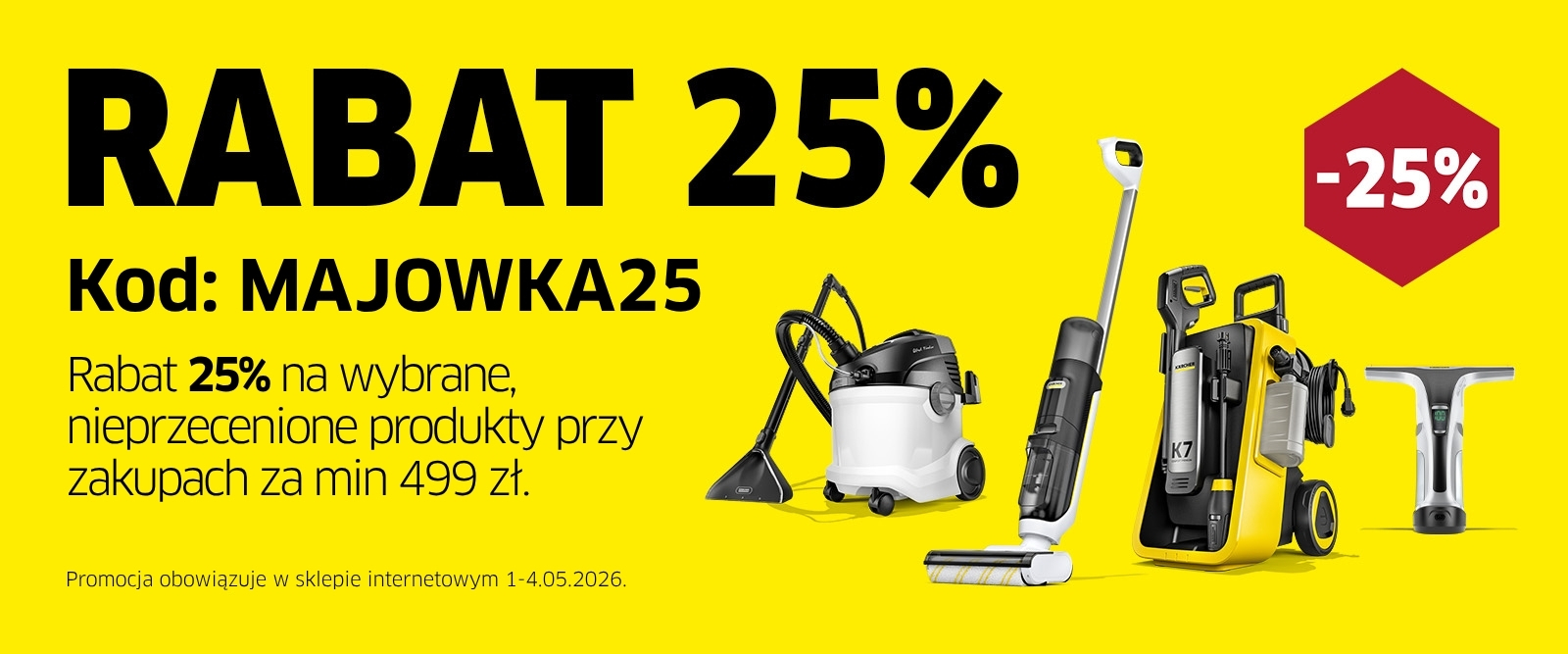 Rabat 25% z kodem MAJOWKA25