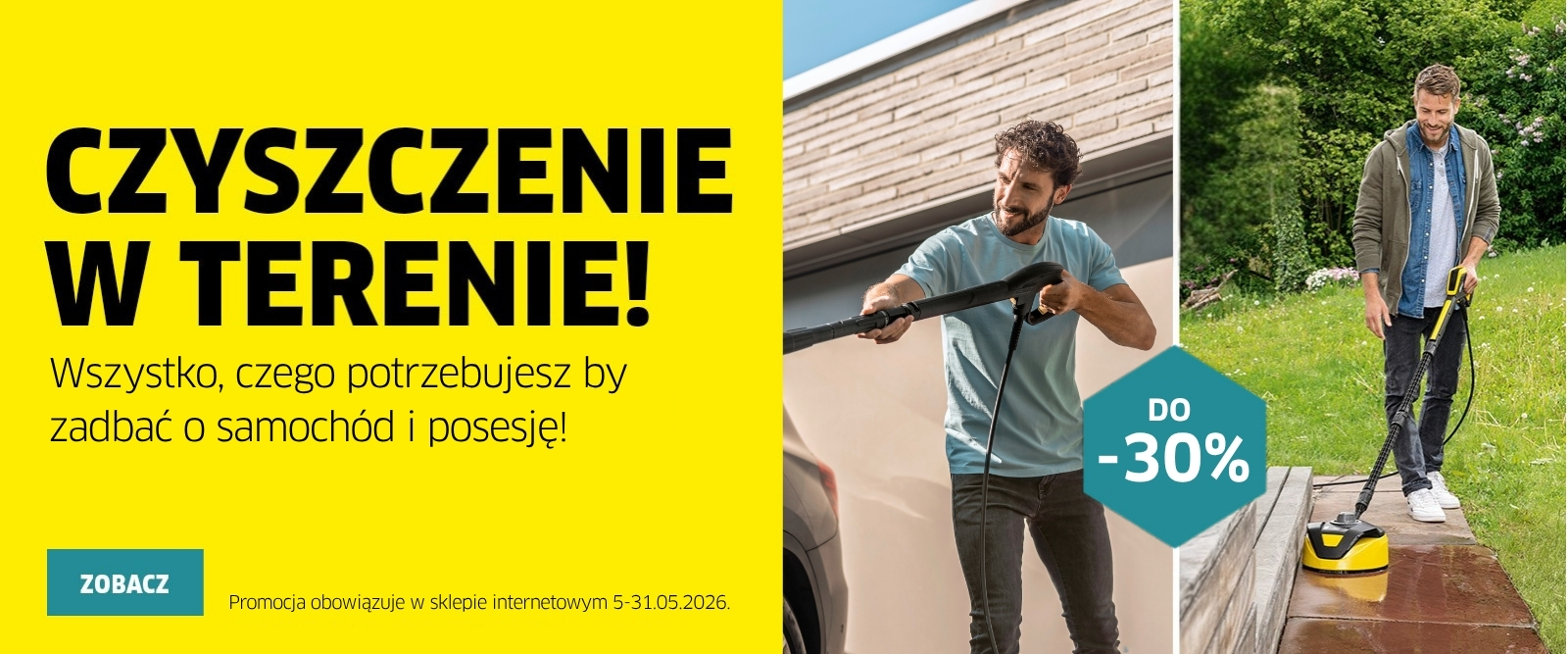 Czyszczenie w terenie! Zadbaj o samochód i posesję!