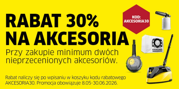 Rabat 30% na akcesoria przy zakupie min. dwóch z kodem AKCESORIA30