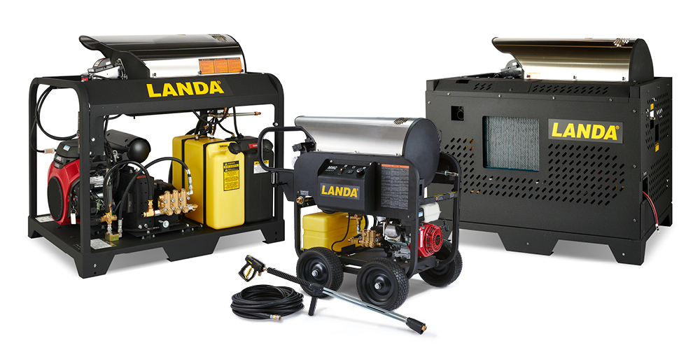 Collection of Landa Gas and Diesel Hot Water Pressure Washers