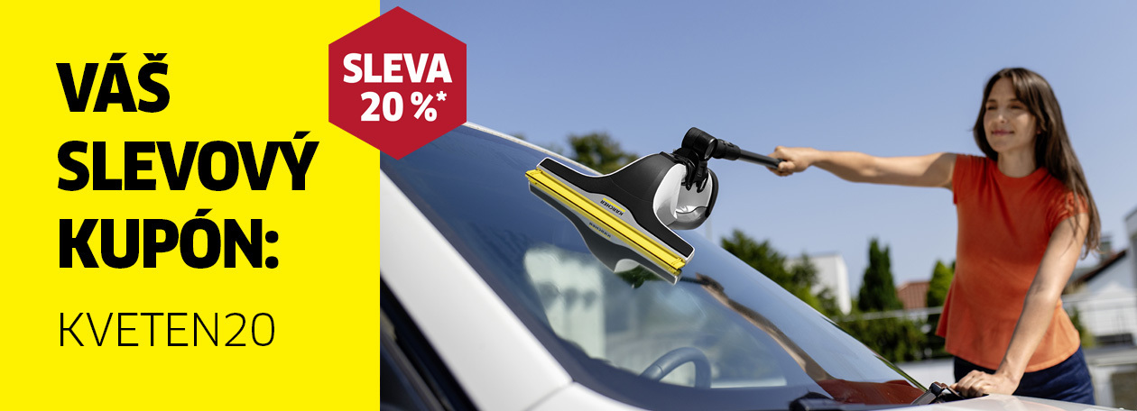 Sleva 20 % na domácí i zahradní techniku s říjnovým slevovým kuponem od Kärcher. Pouze do 26. 10 .2024.