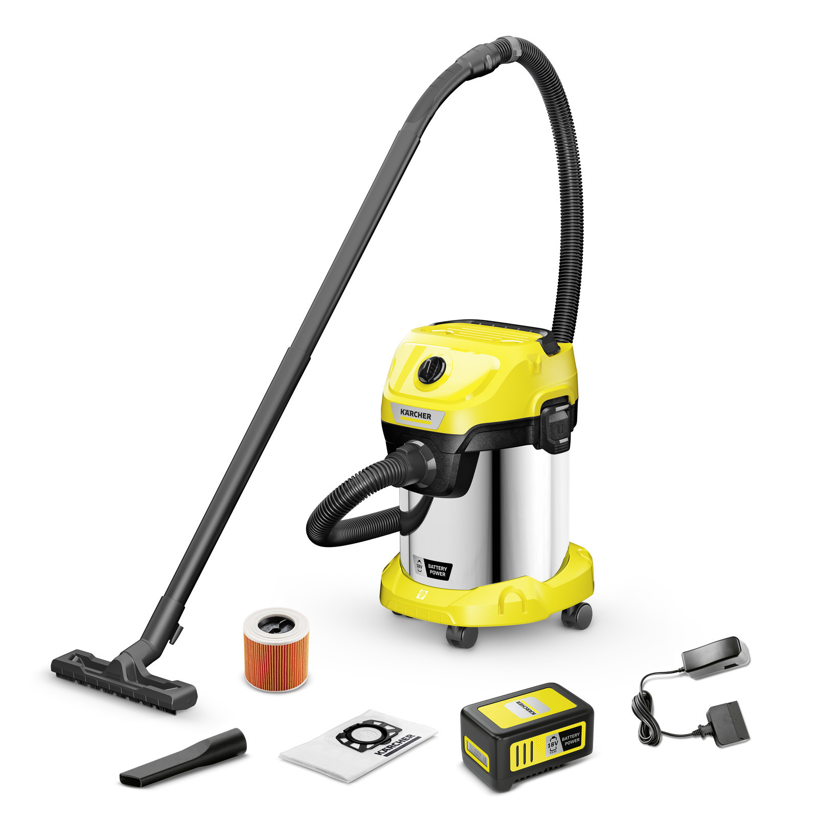 AKU Vysavač na mokro-suché nečistoty WD 3-18 S Battery Set