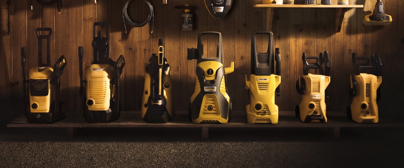 Person using pressure washer with Kärcher Home & Garden app