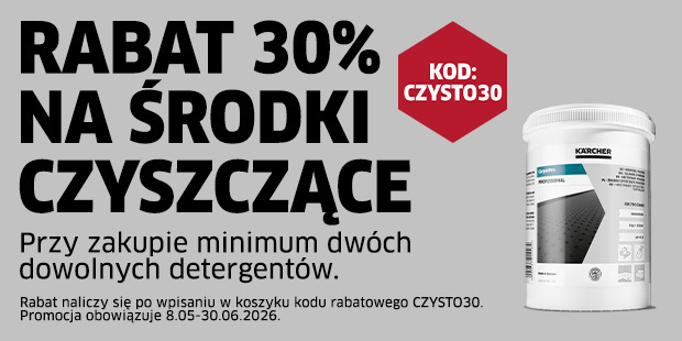 Rabat 30% na środki czyszczące przy zakupie min. dwóch z kodem CZYSTO30