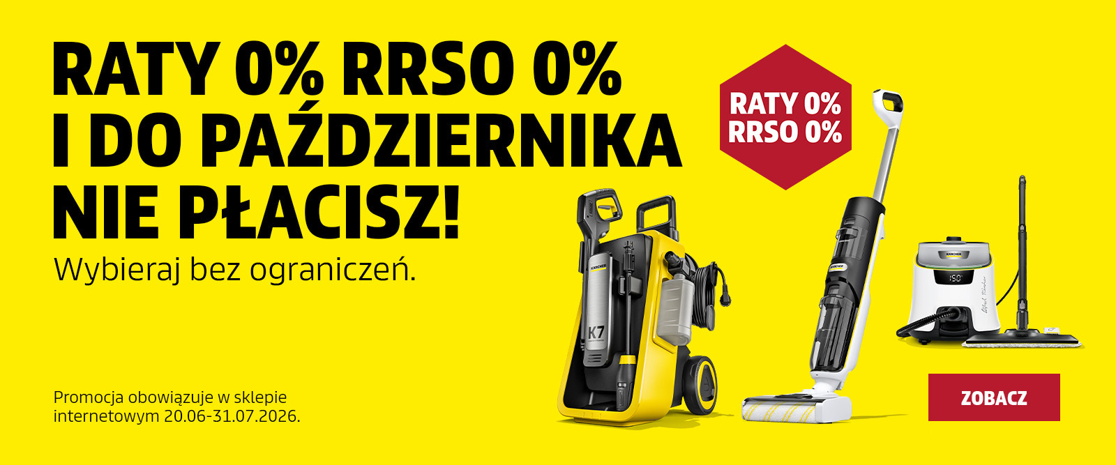 Zakupy na raty! 10 lub 20 rat 0% RRSO 0% i do października nie płacisz!