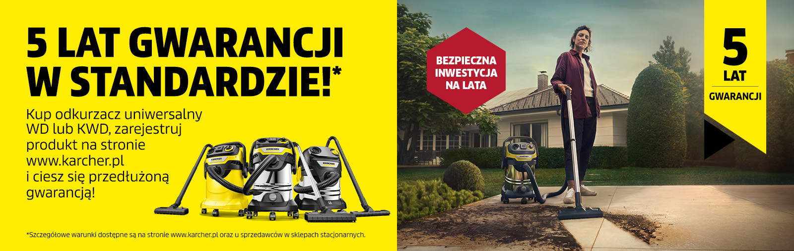 5 lat gwarancji na odkurzacze WD / KWD