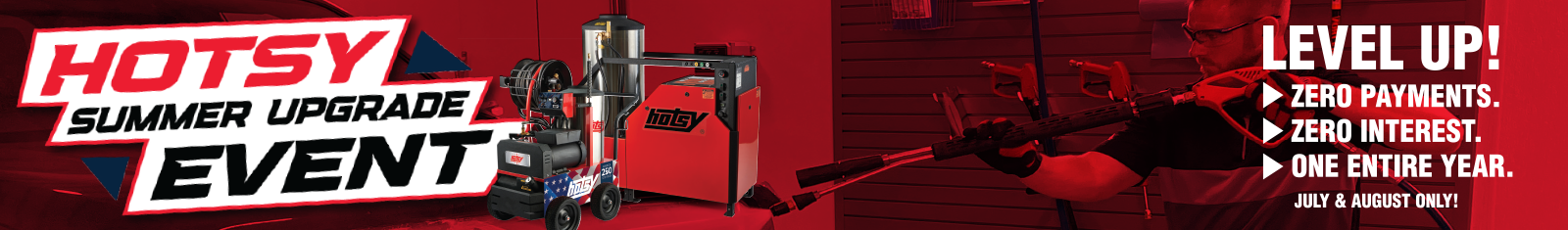 Promotional graphic for Hotsy's summer offer. Ends August 31, 2026.