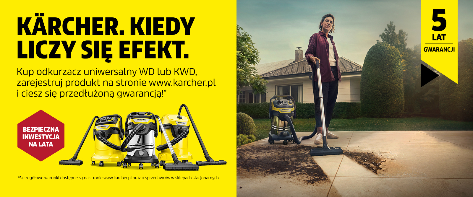 5 lat gwarancji na odkurzacze WD / KWD