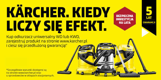 Przedłużenie gwarancji - odkurzacze na mokro i sucho WD / KWD