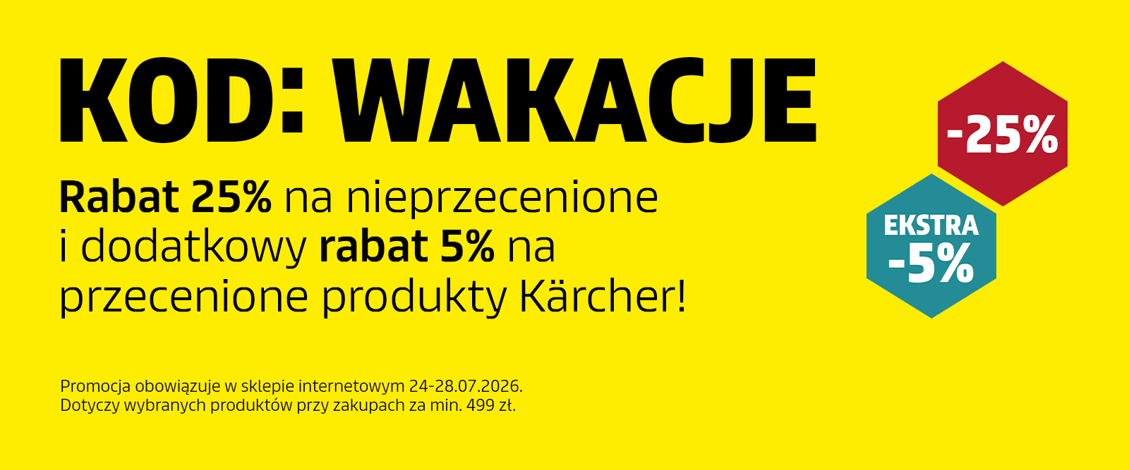 Rabat 25% w karcher.pl z kodem WAKACJE