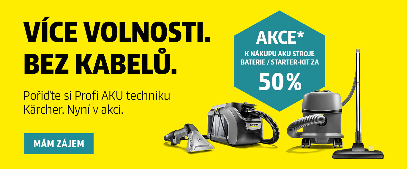 Akce na profesionální AKU techniku Kärcher