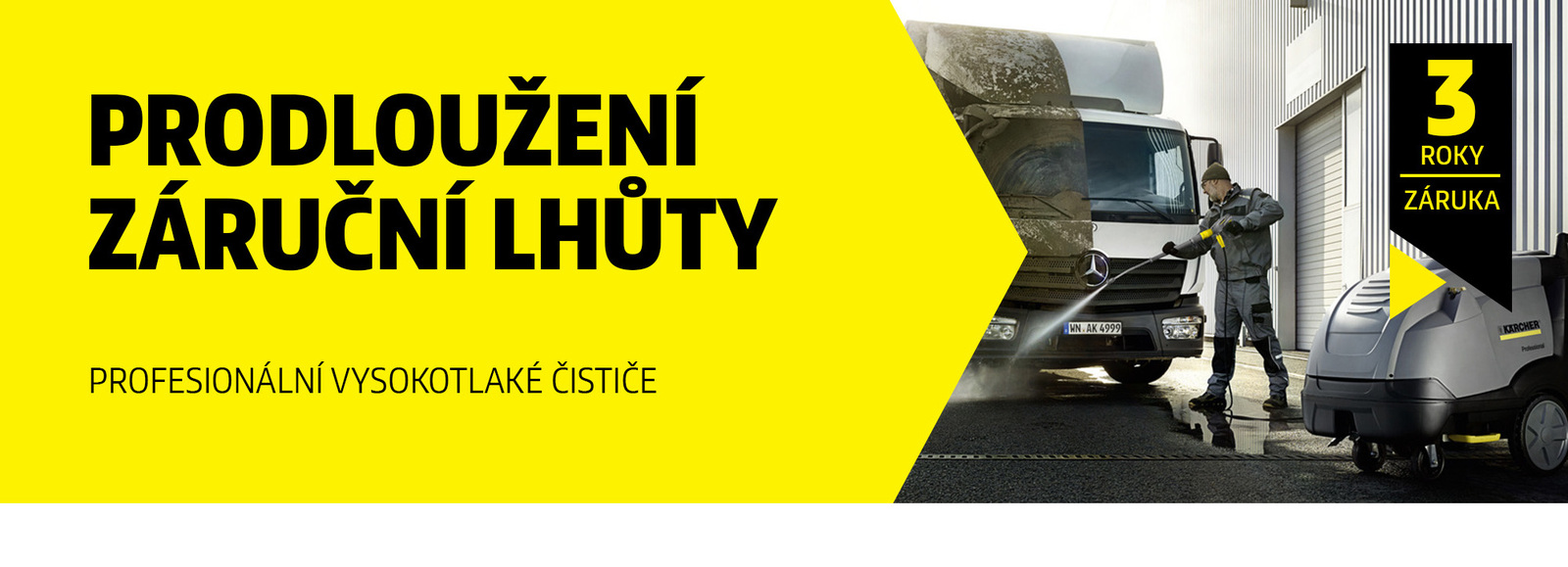 Prodloužená záruka na vybrané vysokotlaké čističe