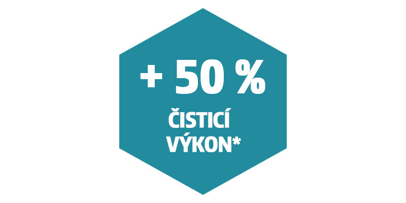 O 50 % účinnější čisticí výkon*